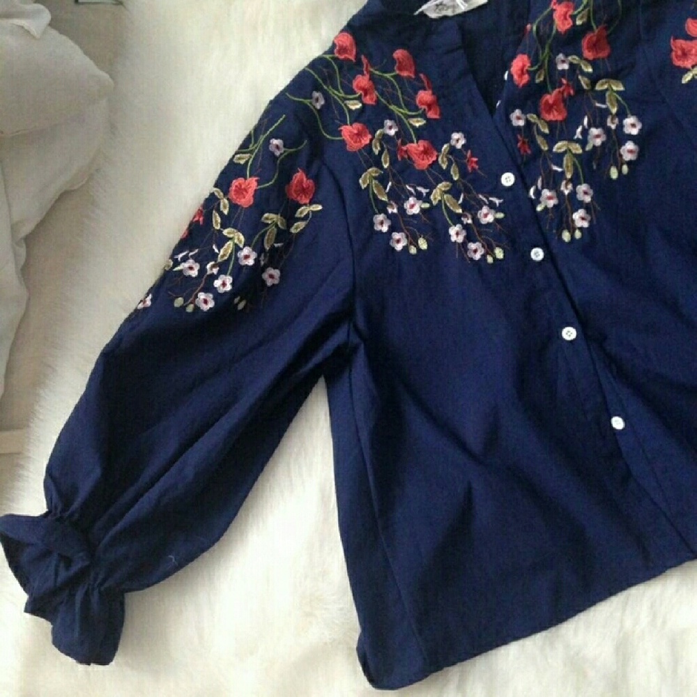 Floral Embroidered Blouse